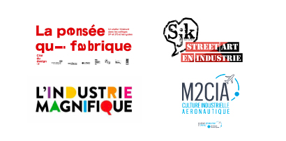 Logos lauréats appel à projets Culture Industrielle